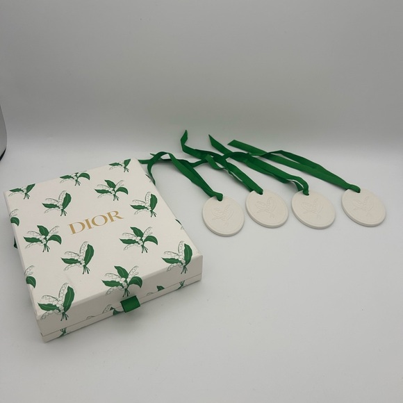 Dior Couture Ceramic Diffuser Lily Of The Valley Flower Medallions Gift Set -New - Picture 2 of 7